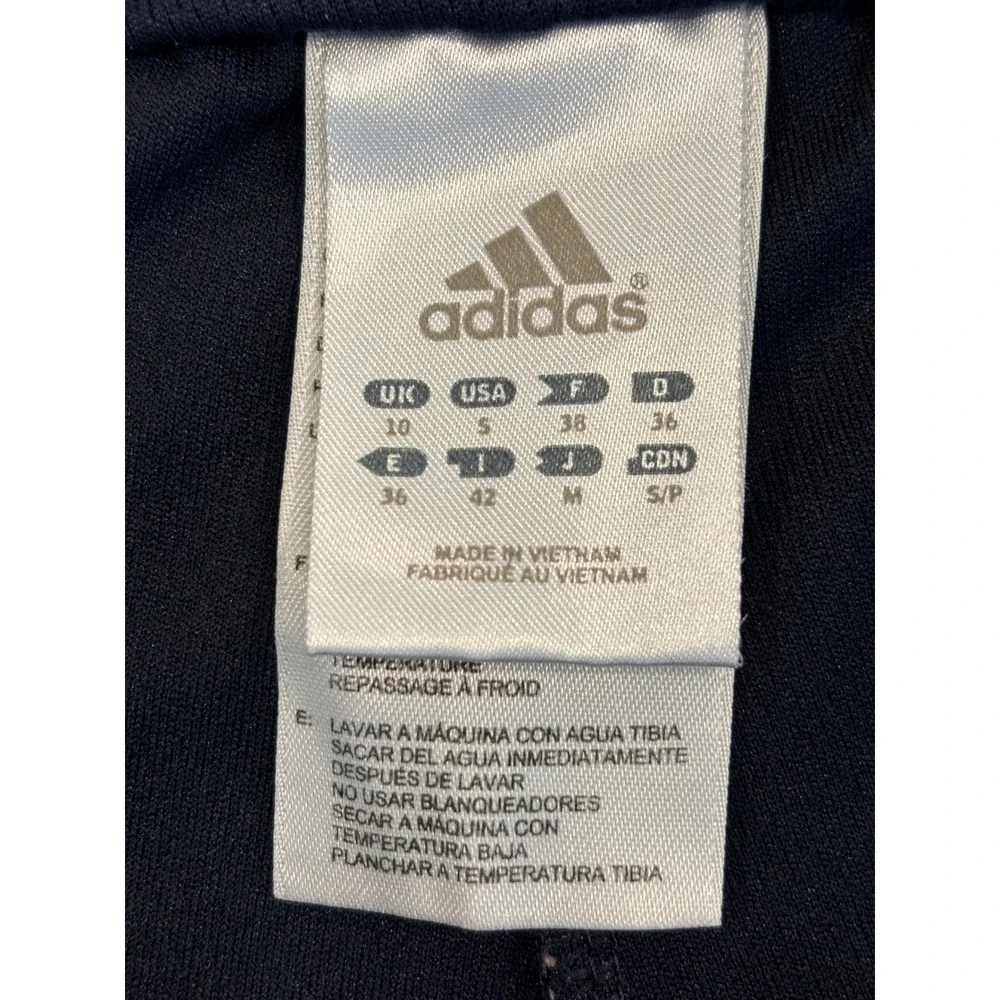 Adidas Navy Blue White Three Stripe Capri Track Pants Mens Small Athletic Crop